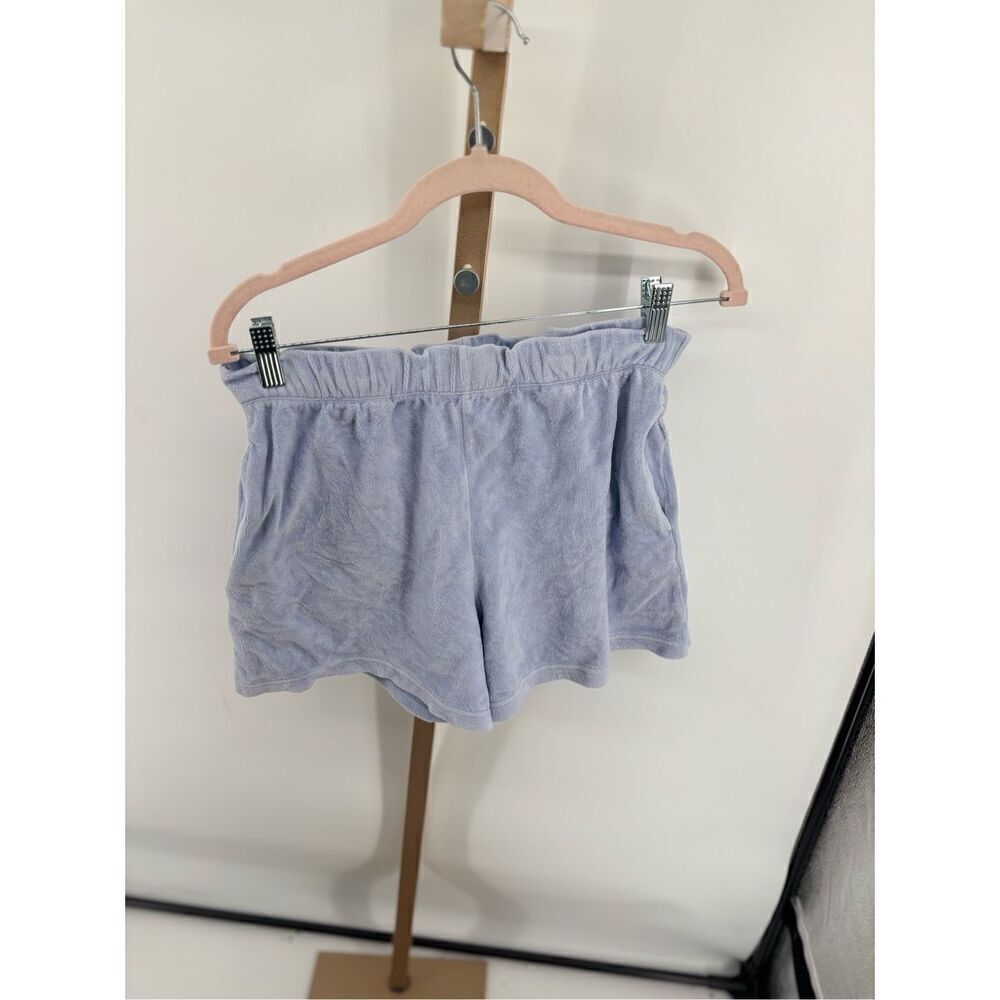 Aerie Blue Lounge Shorts XS Cotton Blend Elastic Waist Pockets